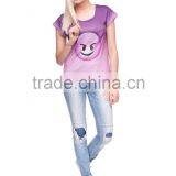 OEM New Arrived 3D Print Latest Custom T Shirt Designs for Girls China Suppliers thumbnail-4
