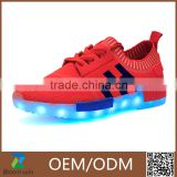 2016 hot sales colorful kids dance shoes led light up running shoes