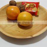 New Naturally Root Carved Made by Hand Round Plate Tray thumbnail-3