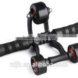 Home Gym Three Ab Wheel Roller With ab Mat Fitness Exerciser Abdomonal Abs Wheels thumbnail-1