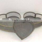 110806KA-Heart Metal Basket Tray & Metal Basket Bowl