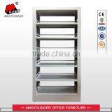 Single unit metal bookshelf double face school bookshelf