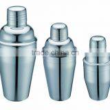 3pcs Stainless Steel 750ml 500ml 350ml Cooktail Shaker Set