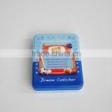 rectangular, pretty and colorful tin box for gift
