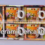 Flower Ceramic Cup and Saucer