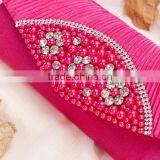 Beautiful Ladies Satin Handmade Beaded Handbag thumbnail-3