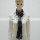 TYCAP097 Black With White Knitted Fashion Scarf