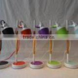 Colorful Metal Lampshade and Base Modern Table Lamp , Timber or Wooden Lamp Post
