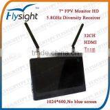 D525 FPV Built-in 5.8G Wireless Diversity Receiver 7" HD Monitor HDMI for RC Helicopter FPV Equipment