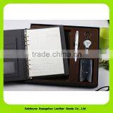 16024 Classical Leather Note Book Gift Set With Key Holder Pen Keychain thumbnail-3
