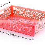 Colorful Plastic Hollowed-out Storage Basket thumbnail-4
