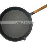 Cast Iron Casserole With Removable Handle Wooden Handle Cast Iron Frying Pan