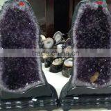Natural Quartz Crystal Amethyst Twins Geodes For Decoration for Sale