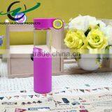 1PC Creative Glass Water Bottle Drinkware Transparent Glass Bottles Silicon Cup Sleeve thumbnail-4