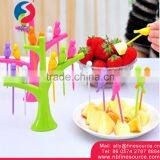 New Style Rainbow Colors Cute Bird Plastic Fruit Fork Set thumbnail-1