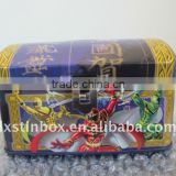 rectangular size:220*120*150mm coin tin box with lock and linged tin box packaging