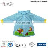 2015 Cheap OEM Fashionable Kids PVC Raincoat Manufacturer