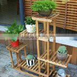 Wooden Flower Display Rack Wall Flower Pot Stand thumbnail-6