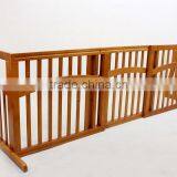 Professional Factory Top Quality 3 Panels Extended Wooden Pet Gate Dog Fence thumbnail-4