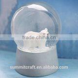 Funny Blowing Snow Polar Bear Snow Globe
