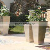 FO-9010 Tapered Square Stainless Steel Plant Pots thumbnail-3