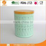 BRR0214 Customized Design Powder Coating Canister Sets With Wooden Lid thumbnail-4