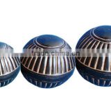 Metal Decorative Spheres , hammered pattern Set of 3 sizes