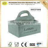 Wholesale Letter Storage Holder Small Wooden Boxes With Handle thumbnail-3