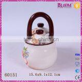 White Ceramic Decal Desgin Tableware Gravy Boat Set thumbnail-2