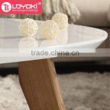 Living Room Round Shelf Coffee Table Modern Wooden Coffee Side Table Small Tea Table thumbnail-4
