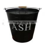 Fireplace Tools Metal Black Coal Bucket Ash Holder With Metal Shovel thumbnail-2