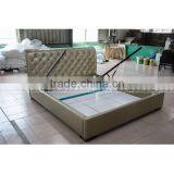 IN STOCK NOW King Size Bronze Leather Bed Room Furniture With Storage thumbnail-5