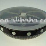 Stoneware Casserole With Plastic Cover