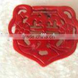 Wholesale 30-35mm Red Irregular Natural Coral Stone Pendant thumbnail-1
