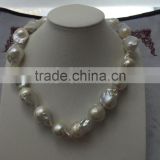 white 17mm baroque freshwater pearl necklace designs