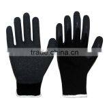 NMSAFETY EN388 Ploycotton Coated Black Latex Safety Gloves Anti Slip Gloves thumbnail-1