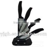 4 Pieces Ceramic Kitchen Knife Set With Arylic Block thumbnail-1