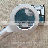 2016 Alloy Professional Hand-held Magnifier Zoom Magnifying Glass With 8 LED Lights TH8013