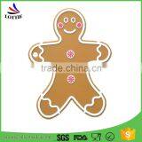 Food Grade Lovely The Gingerbread Man Shape Kitchen Heat Resistant Silicone Mat thumbnail-2