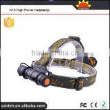 Long Range Headlamp K13 T6 LED 2000 Lumens 3 Mode High Power LED Hunting Headlamp(Black) thumbnail-1