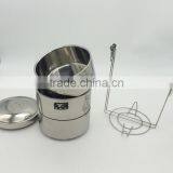 Thermal Multilayer Food Container Home Stainless Steel Metal Lunch Boxes thumbnail-3