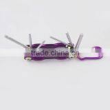 2014 New Stock Pocket Mini Multi Aluminium Oxide Promotion Bike Keychain Tools 602-6 thumbnail-1