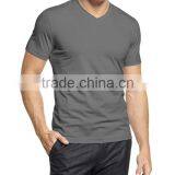 Wholesale Bulk Plain White Black Navy Blue V-Neck Crew Men Blank Custom Embroidery Printing T-Shirt Factory thumbnail-3
