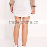 2016 High Quality Women White Pleated Magic Wrap Mini Skirt thumbnail-5