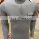 100%Merino Wool Winter Thermal Suit of Zip Top thumbnail-1