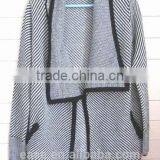 Open Front Shawl Neck Knitted Wool Men Cardigan Sweater thumbnail-1