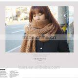 2016 Hot Sales Europe Style Yarn Scarf Female Winter Lovers Long Design Thickening Winter Thermal Knitted Solid Color Male thumbnail-3