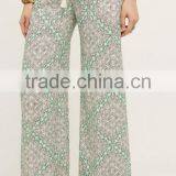 EY0599P New Style 2017 Ladies High Waist Printed Loose Wide-legged Pants thumbnail-1