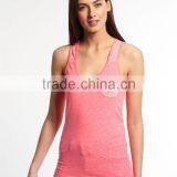 2017 Shandao New Sample Daily Wear Summer Casual Sleeveless Round Neck Slim Pocket With Lace Pink Cotton Women Tank Top thumbnail-2