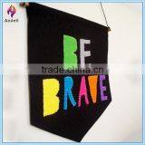 Hessian Bunting Spring White Letters Burlap Square Flags thumbnail-2